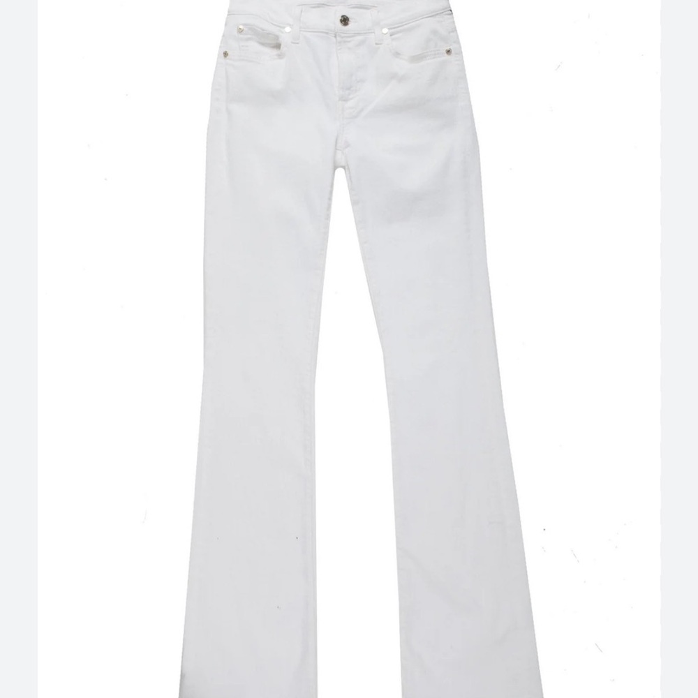White Mid-Rise Boot-Cut Women’s Jeans